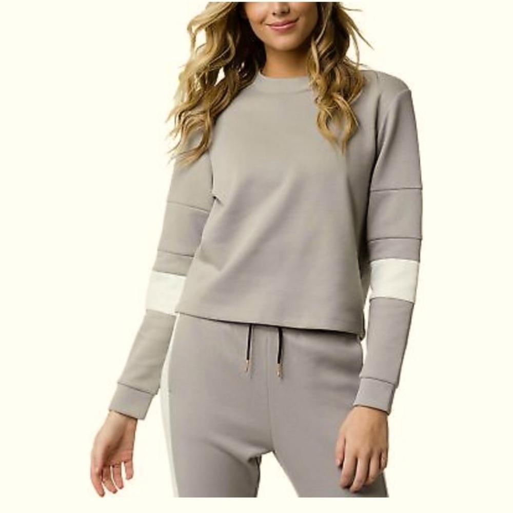 Onzie Blocked Crew and Jogger set - SAND